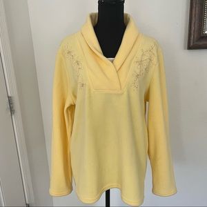 Yellow fleece long sleeve top